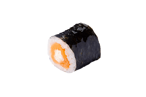 one piece of sushi saumon cheese