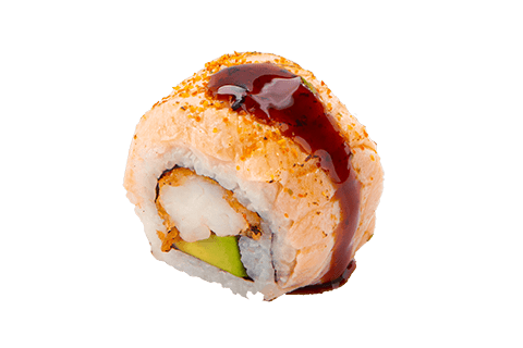 Une pièce de sushi fusion ebi goshi
