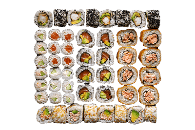 Boxe de 50 pièces de sushi